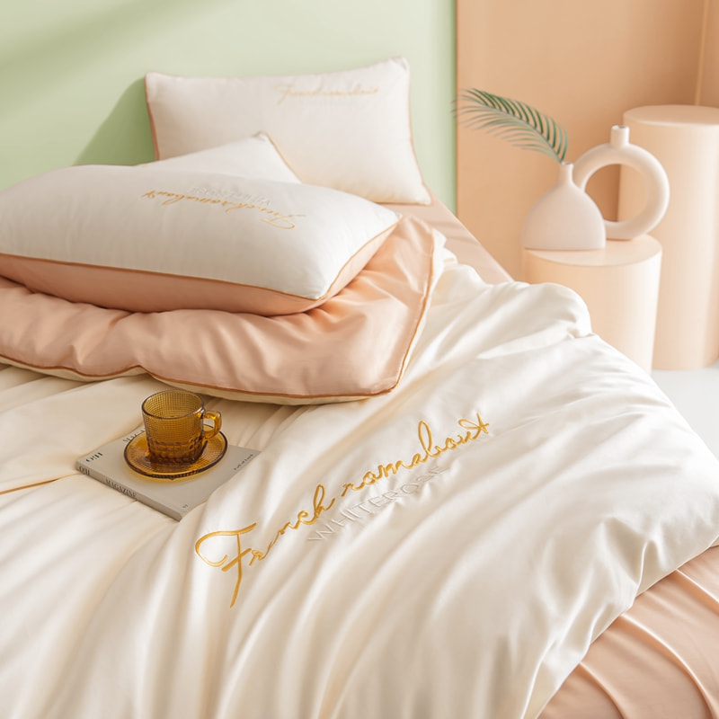 Set de foi duble de culoare solidă din bumbac pur din bumbac